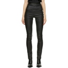 Haider Ackermann Black Leather Varukers Leggings