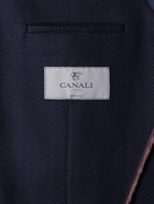 CANALI - Slim-Fit Unstructured Herringbone Cotton-Jersey Blazer - Blue - IT 46