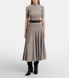 Alaïa Ribbed-knit turtleneck wool-blend top