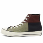 Converse Men's Chuck 70 Crafted Patchwork Sneakers in Black/Trolled/Eternal Earth