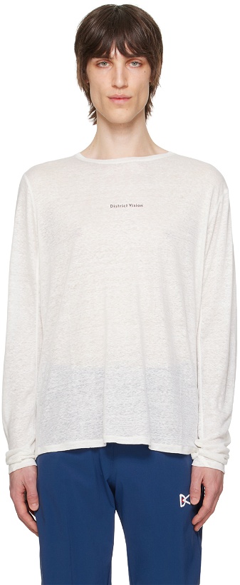 Photo: District Vision Off-White Crewneck Long Sleeve T-Shirt