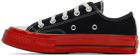 COMME des GARÇONS PLAY Black & Red Converse Edition Chuck 70 Low-Top Sneakers