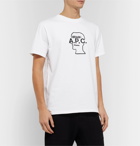 A.P.C. - Brain Dead Logo-Embroidered Cotton-Jersey T-Shirt - White