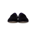 Ralph Lauren Purple Label Black Velvet Alonzo Slippers