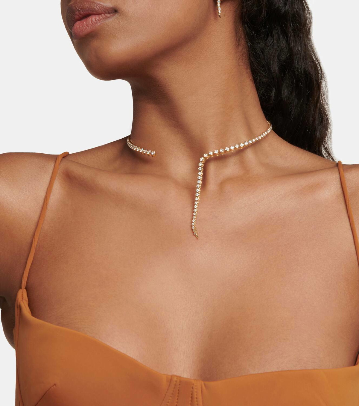 Ondyn Imperial Wavelength 14kt gold necklace with diamonds