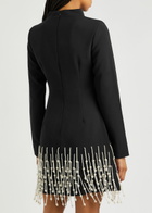 Odd Muse Ultimate Muse Embellished Stretch-crepe Mini Dress Black