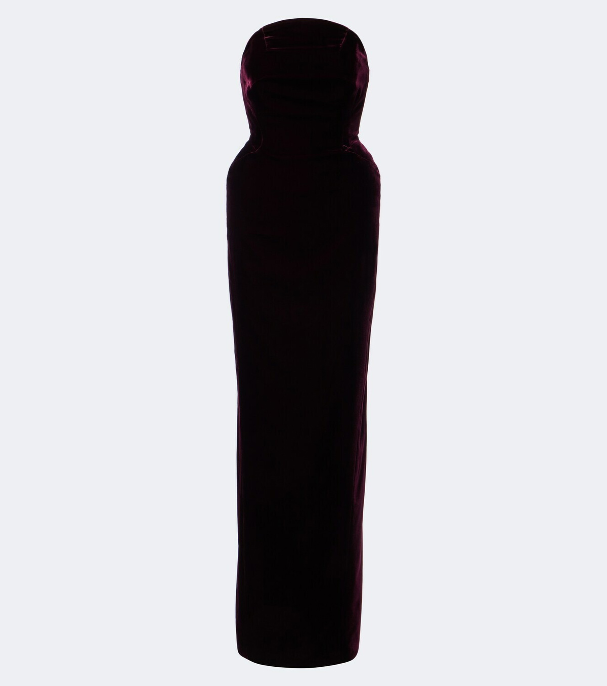 Mugler Velvet bustier gown
