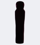 Mugler Velvet bustier gown