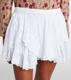 Marant Etoile Layale ruffled cotton shorts