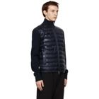 Moncler Navy Down Paneled Jacket