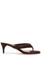 Alaïa Padded 55 Suede Sandals Brown