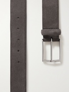 ANDERSON'S - 3.5cm Suede Belt - Gray