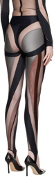 Mugler Black Spiral Leggings