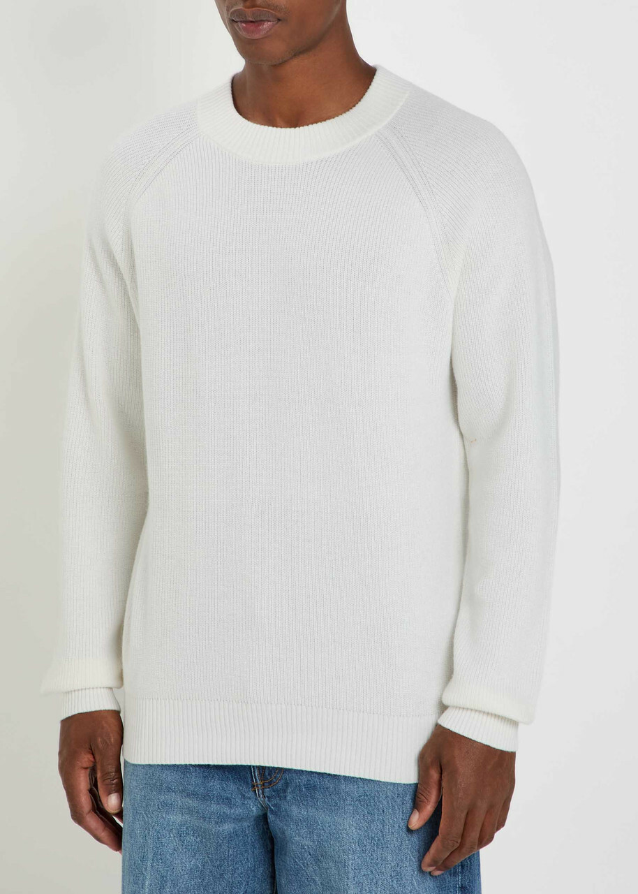 Allude Cotton and Cashmere-blend Jumper White