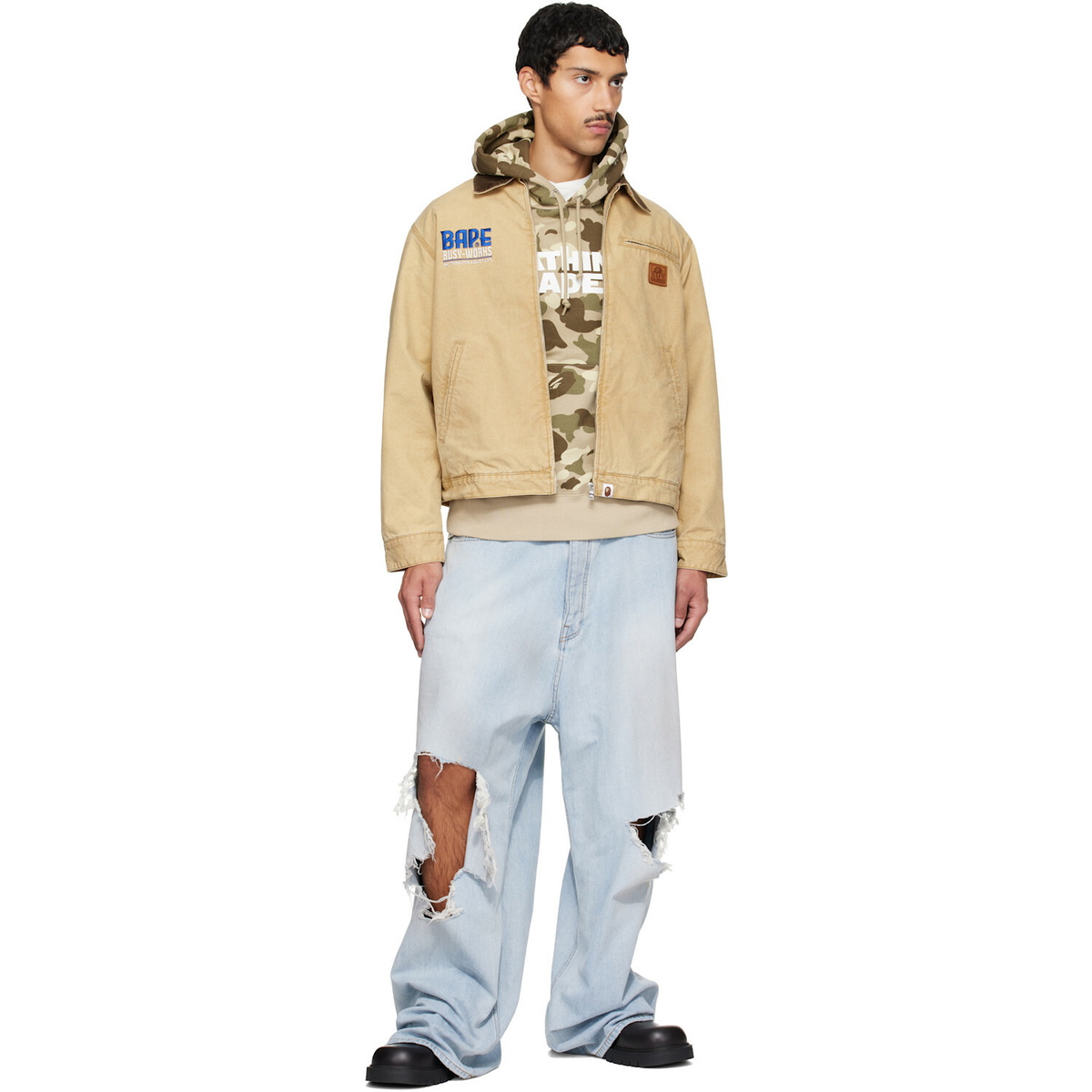 BAPE Beige Work Jacket