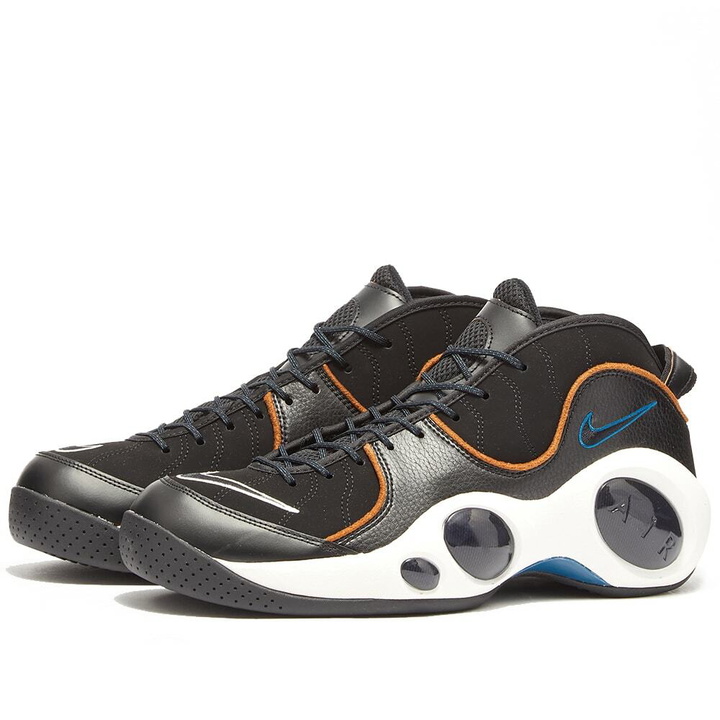 Photo: Nike Men's Air Zoom Flight 96 Sneakers in Black/Valerian/Brown/Phantom