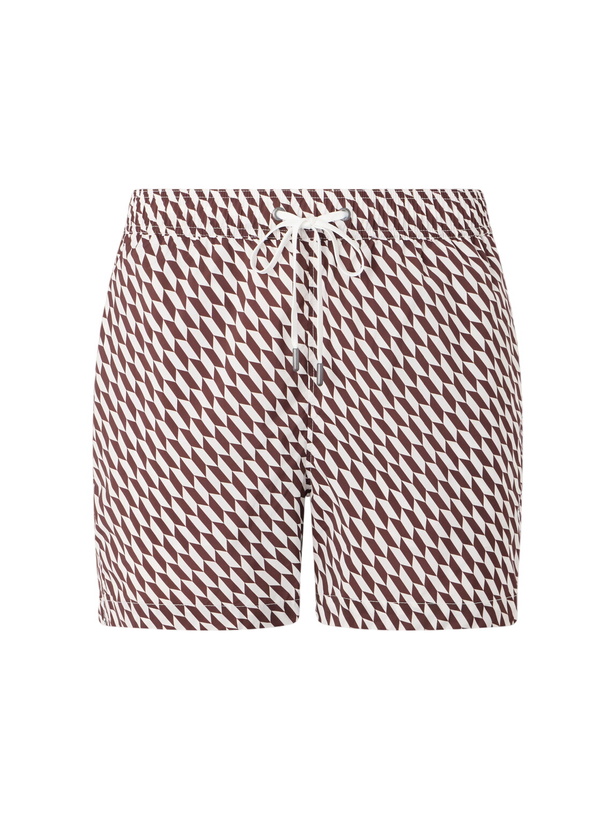 Photo: Onia - Charles Straight-Leg Mid-Length Printed Swim Shorts - Brown