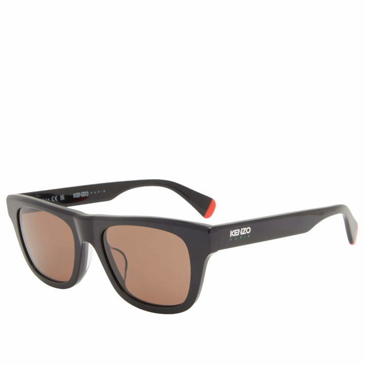 Photo: Kenzo Eyewear Men's Kenzo KZ40189F Sunglasses in Shiny Black/Brown 