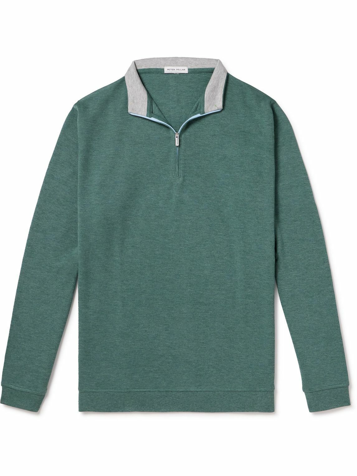 Peter Millar Hunter Green Half Zip Wool 2024 Sweater