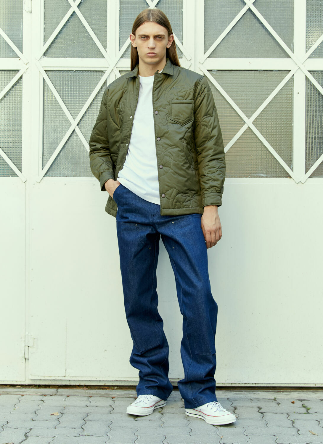Sky High Farm Workwear Palm Tree Quilted Overshirt