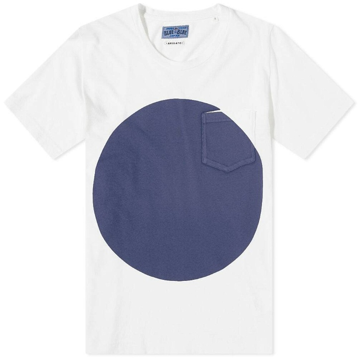 Photo: Blue Blue Japan Men's Big Circle Slub T-Shirt in White