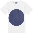 Blue Blue Japan Men's Big Circle Slub T-Shirt in White