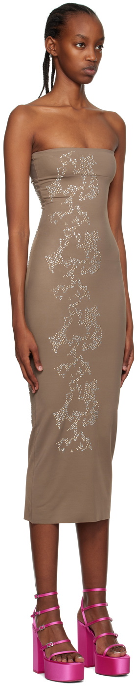 Poster Girl Taupe Zahara Midi Dress
