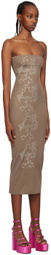 Poster Girl Taupe Zahara Midi Dress