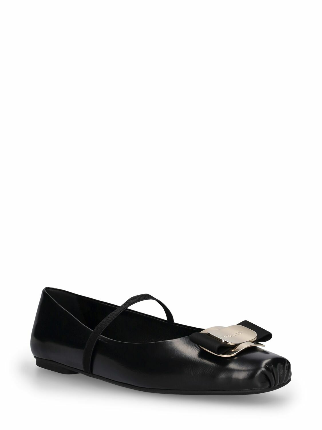 FERRAGAMO - Zina Leather Ballerina Flats Salvatore Ferragamo