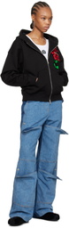 Kenzo Blue Kenzo Paris Multipocket Cargo Jeans