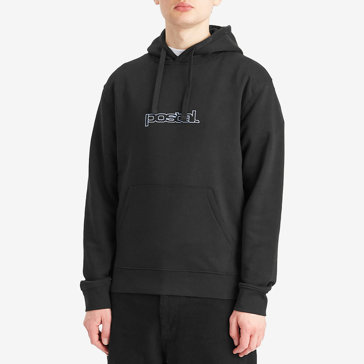 POSTAL Men's Outline Logo Hoodie in Black