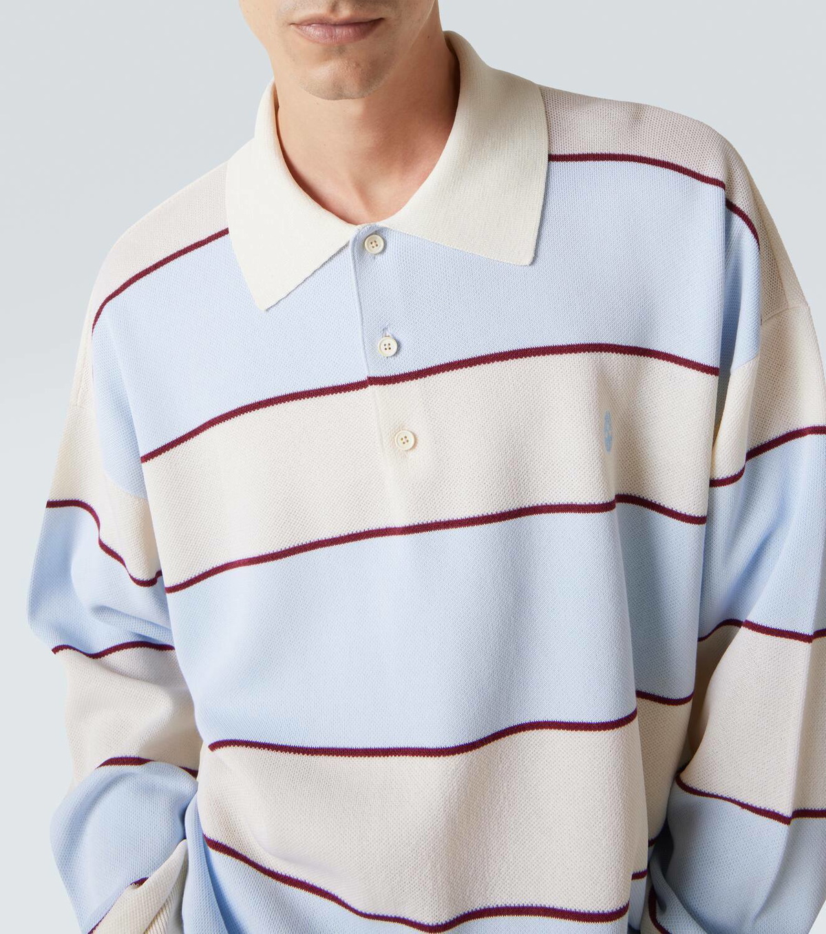 McQueen Skull striped polo shirt