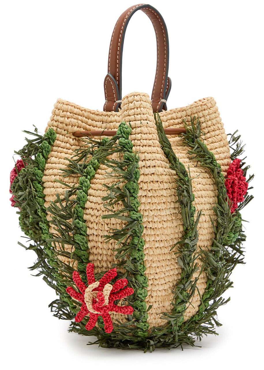 Anya Hindmarch Cactus Raffia and Leather Cross-body bag - Natural - One Size