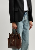 Veronica Beard Goody Panelled Suede Bucket bag - Dark Brown - One Size