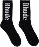 Rhude Black Vertical Socks
