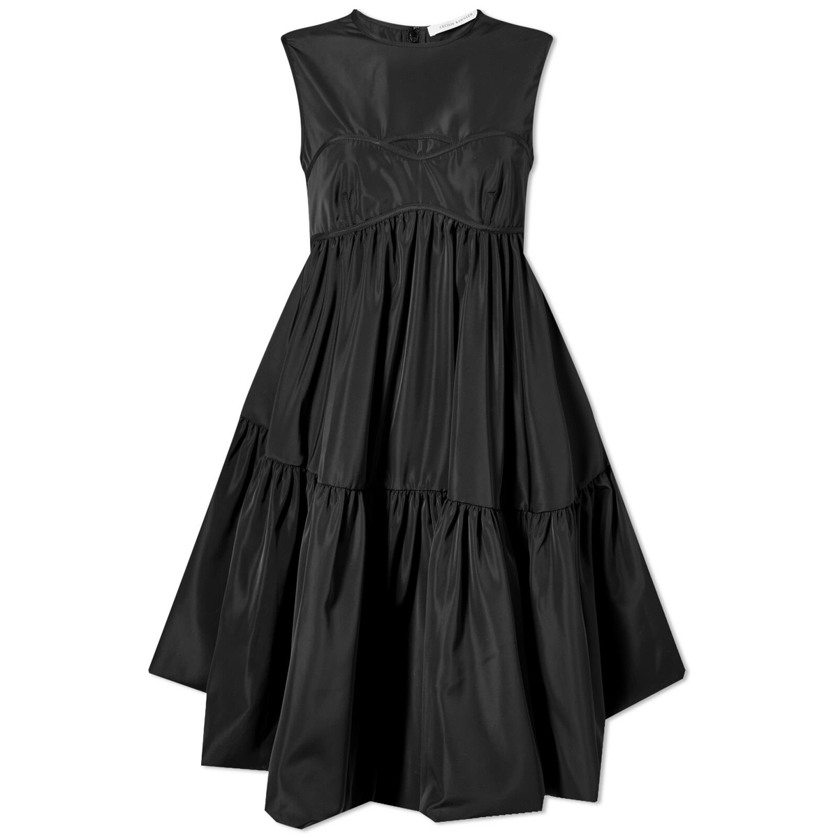 Cecilie Bahnsen Women's Divya Recyced Faille Midi Dress in Black ...