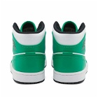 Air Jordan Men's 1 Mid Sneakers in Lucky Green/Black