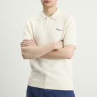 Palmes Men's Cotton Knit Polo in Off-White