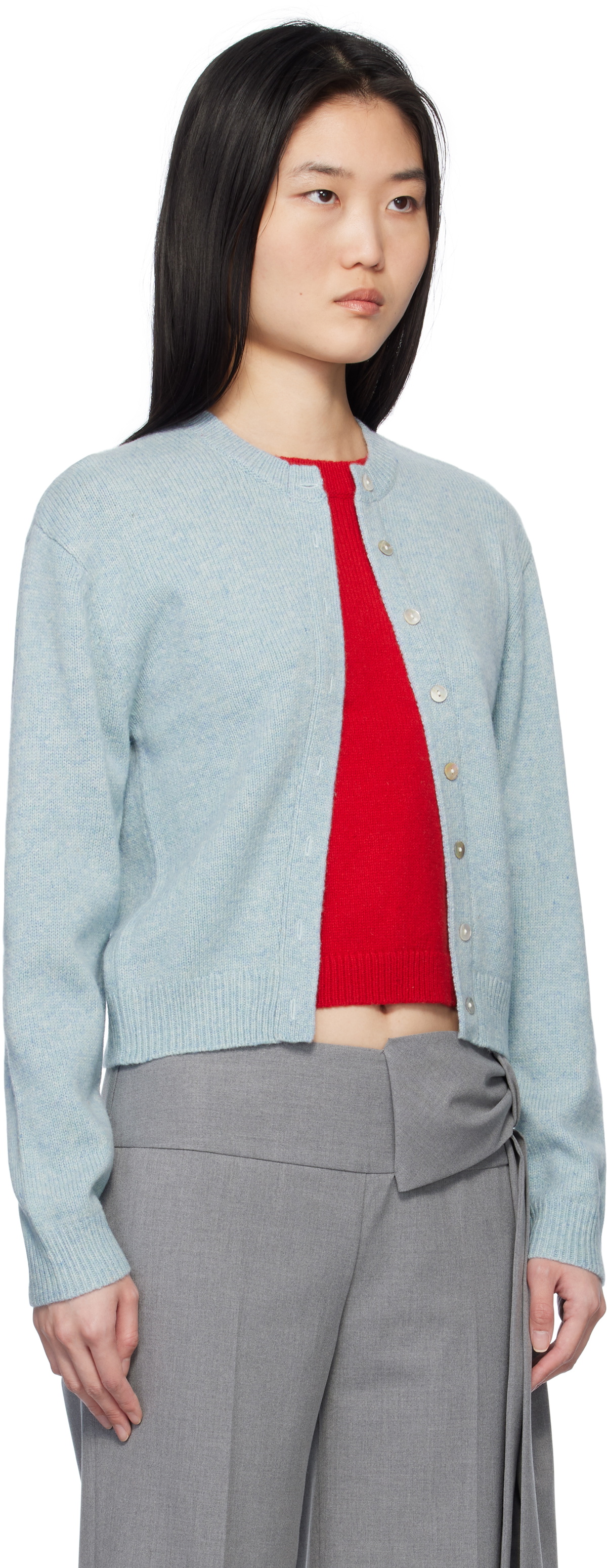 Sandy Liang Blue & Red Newt Sweater