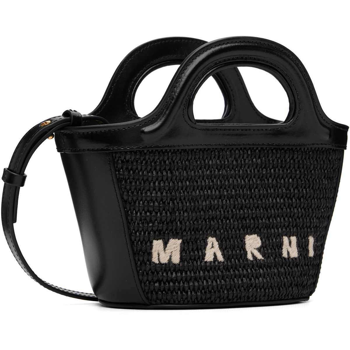 Marni Black Tropicalia Micro Tote