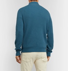 Loro Piana - Ribbed Baby Cashmere Mock-Neck Sweater - Blue