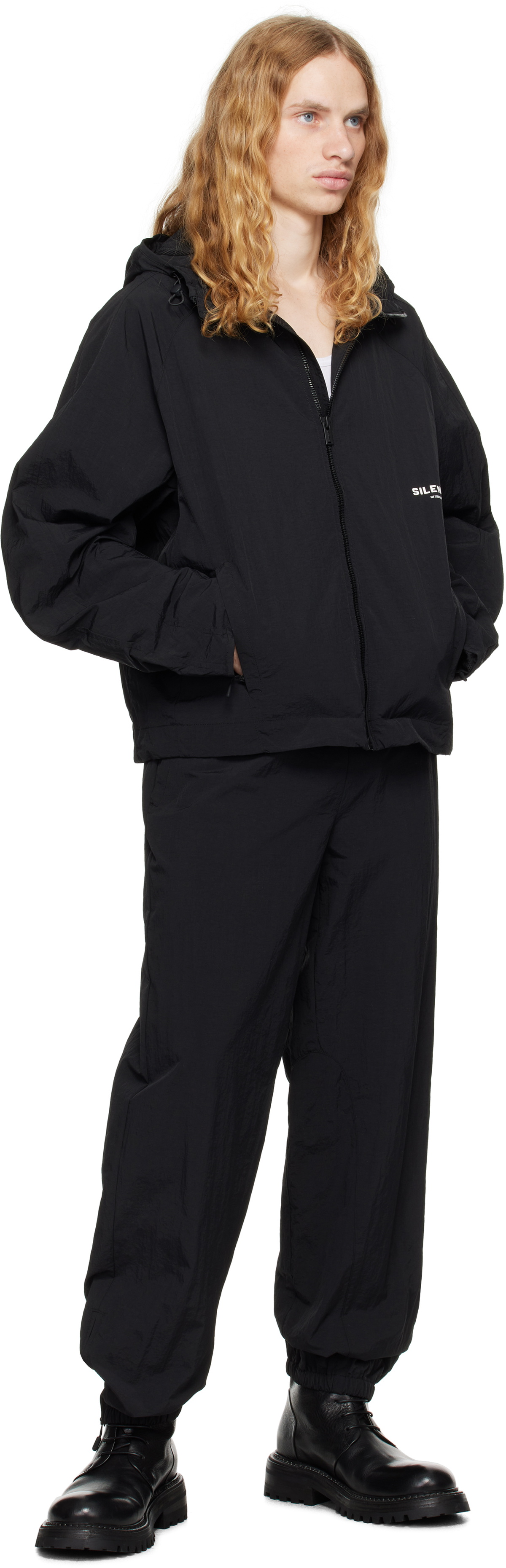 Han Kjobenhavn Black Windbreaker Technical Jacket