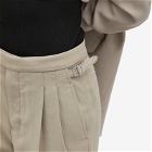 AMI Paris Women's Large Fit Wide Trousers in Light Taupe