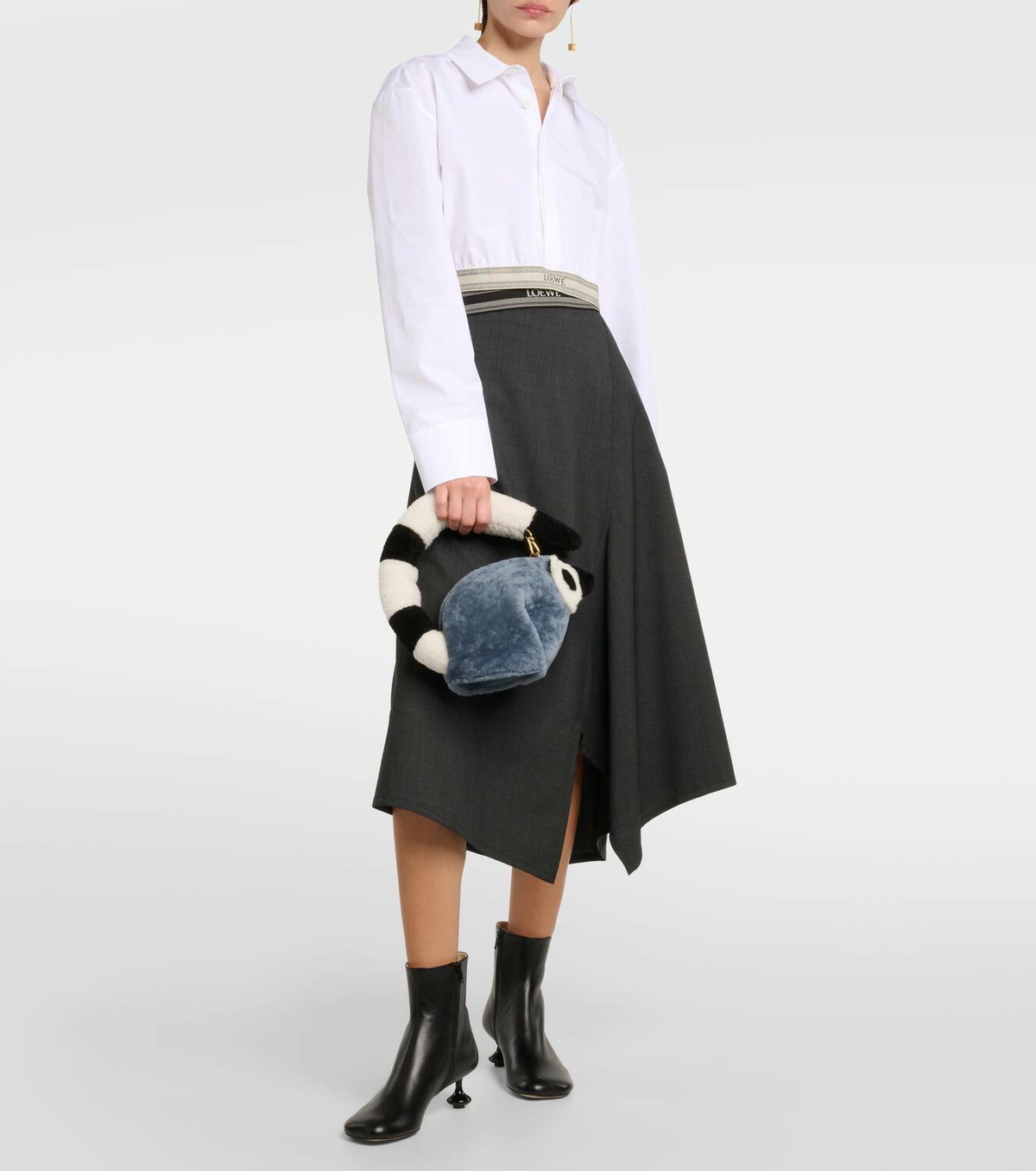 シューズ・サンダルその他 LOEWE TOY WAXED SUEDE ANKLE BOOTS LOEWE Toy paneled leather ankle boots | NET-A-PORTER