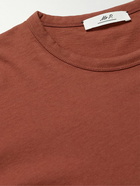 Mr P. - Embroidered Cotton-Jersey T-Shirt - Burgundy