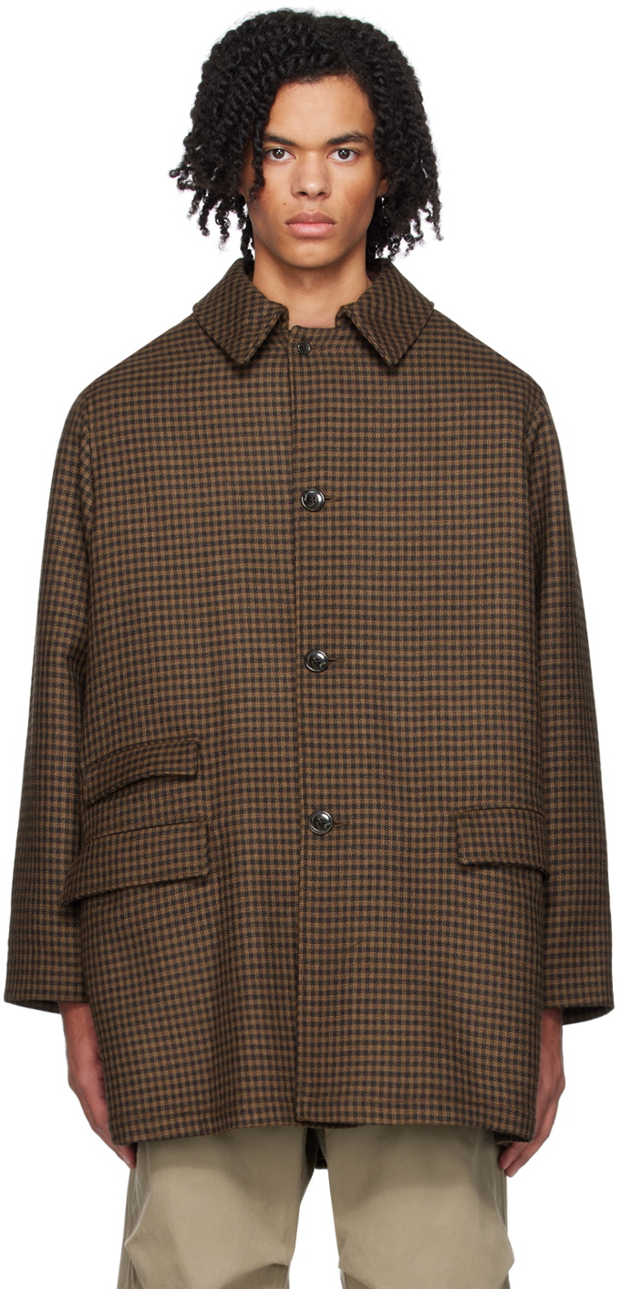 Topman check outlet coat