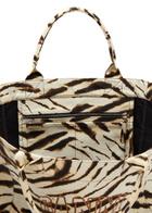 Ganni Printed Xxl Shopper Canvas Tote bag - Cream - One Size