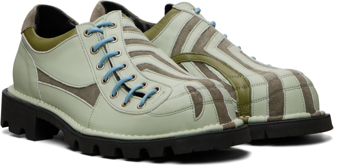 FFFPOSTALSERVICE Green Banner Lace-Up Derbys