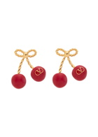 Valentino Garavani Cherryfic Vlogo Drop Earrings - Red - One Size