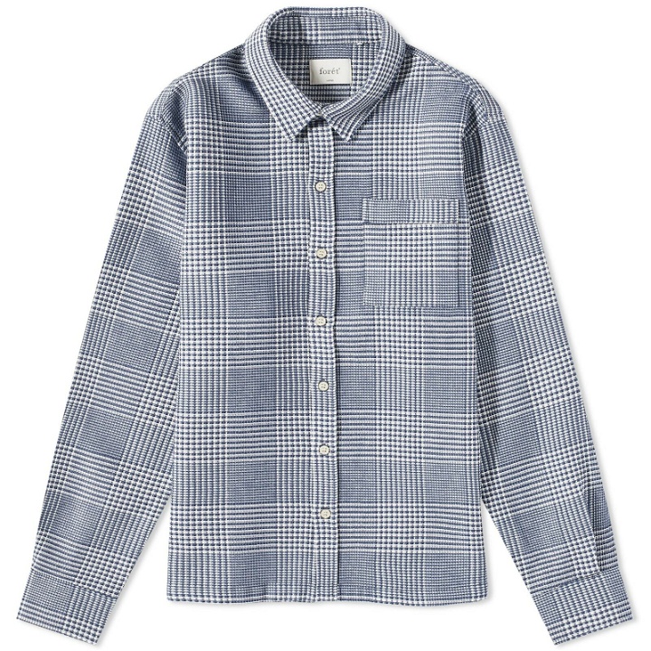 Photo: Foret Men's Gentle Check Shirt in Navy Check